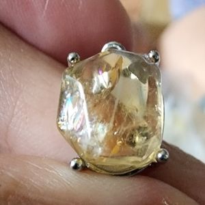 .925 sterling silver natural citrine pendant